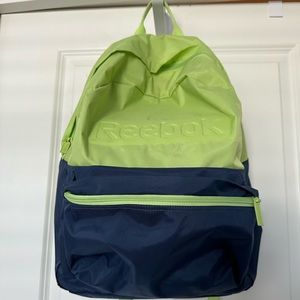 Reebok green and blue backpack